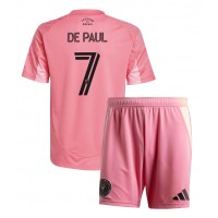 Inter Miami Rodrigo De Paul #7 Domáci Detský futbalový dres 2025-26 Krátky Rukáv (+ trenírky)